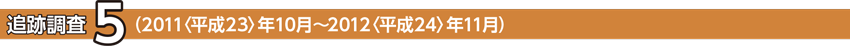 追跡調査5 (2011〈平成23〉年10月〜2012〈平成24〉年11月)